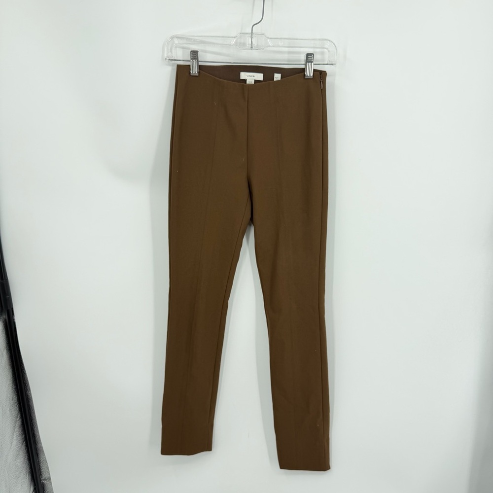 Vince High Waist Stitch Front Seam Legging brown sz XS